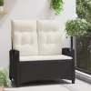  Kerti pad Fekete és Krém 105 x 60 x 112 cm Acél és poliészter