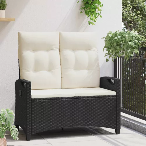  Kerti pad Fekete és Krém 105 x 60 x 112 cm Acél és poliészter