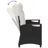  Kerti pad Fekete és Krém 105 x 60 x 112 cm Acél és poliészter
