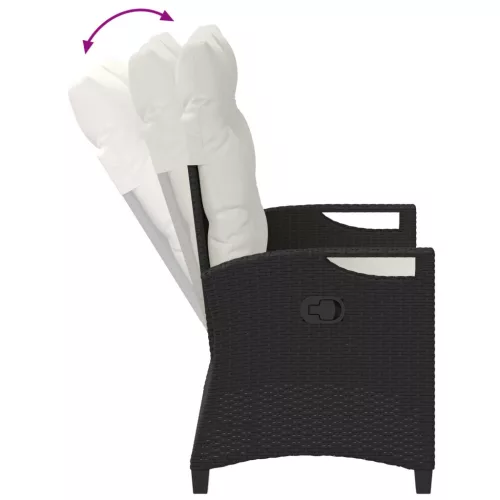  Kerti pad Fekete és Krém 105 x 60 x 112 cm Acél és poliészter