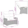  Kerti pad Fekete és Krém 105 x 60 x 112 cm Acél és poliészter
