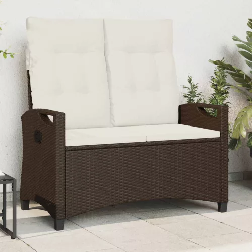  Kerti pad Barna és Krém 105 x 60 x 112 cm Acél és poliészter