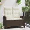  Kerti pad Barna és Krém 105 x 60 x 112 cm Acél és poliészter