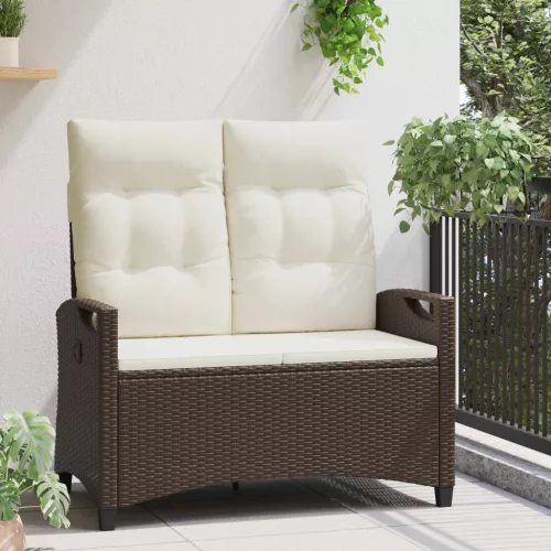  Kerti pad Barna és Krém 105 x 60 x 112 cm Acél és poliészter