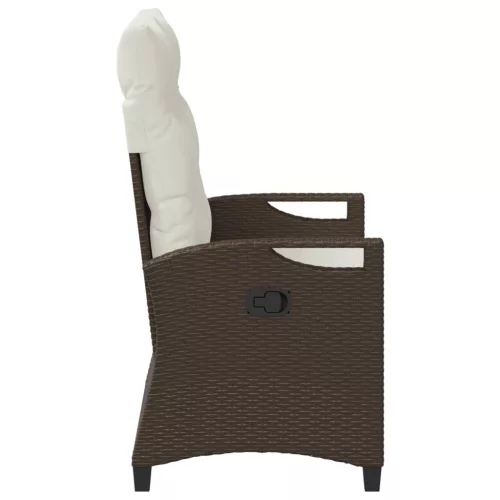  Kerti pad Barna és Krém 105 x 60 x 112 cm Acél és poliészter