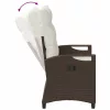  Kerti pad Barna és Krém 105 x 60 x 112 cm Acél és poliészter