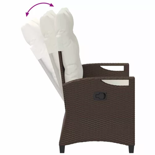  Kerti pad Barna és Krém 105 x 60 x 112 cm Acél és poliészter