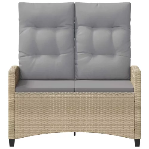  Kerti pad párnával Beige és Világosszürke 105 x 60 x 112 cm