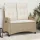  Kerti pad Beige és krém 105 x 60 x 112 cm Acél és poliészter