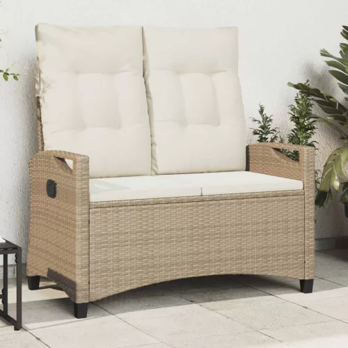  Kerti pad Beige és krém 105 x 60 x 112 cm Acél és poliészter