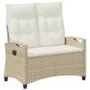  Kerti pad Beige és krém 105 x 60 x 112 cm Acél és poliészter