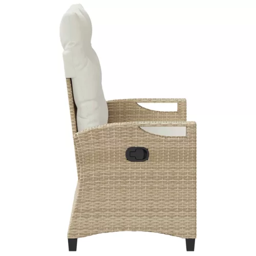  Kerti pad Beige és krém 105 x 60 x 112 cm Acél és poliészter