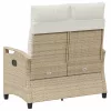  Kerti pad Beige és krém 105 x 60 x 112 cm Acél és poliészter