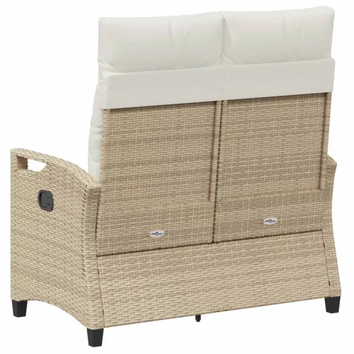  Kerti pad Beige és krém 105 x 60 x 112 cm Acél és poliészter