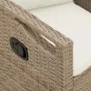  Kerti pad Beige és krém 105 x 60 x 112 cm Acél és poliészter