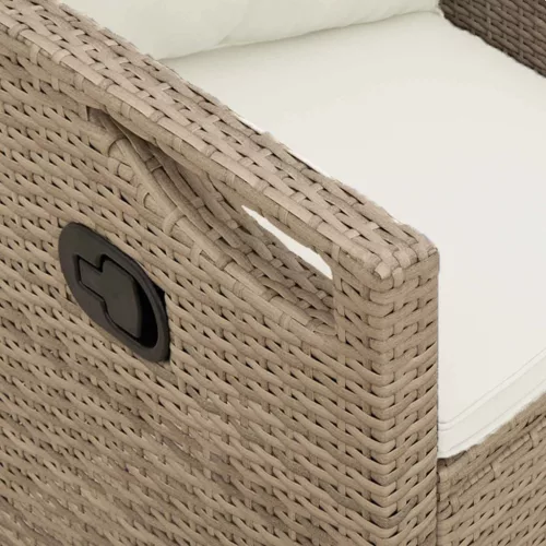  Kerti pad Beige és krém 105 x 60 x 112 cm Acél és poliészter