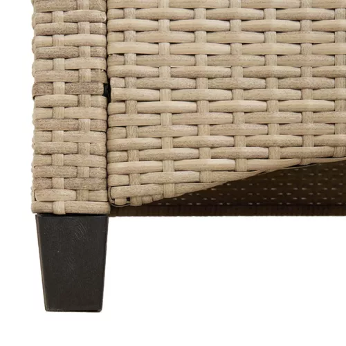  Kerti pad Beige és krém 105 x 60 x 112 cm Acél és poliészter