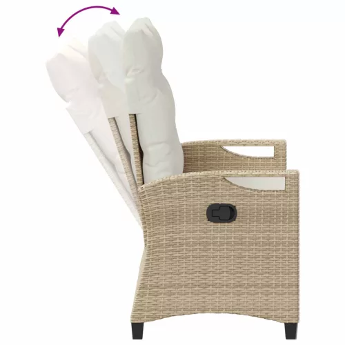  Kerti pad Beige és krém 105 x 60 x 112 cm Acél és poliészter