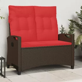    Kerti pad Barna és Piros 105 x 60 x 112 cm Acél és poliészter