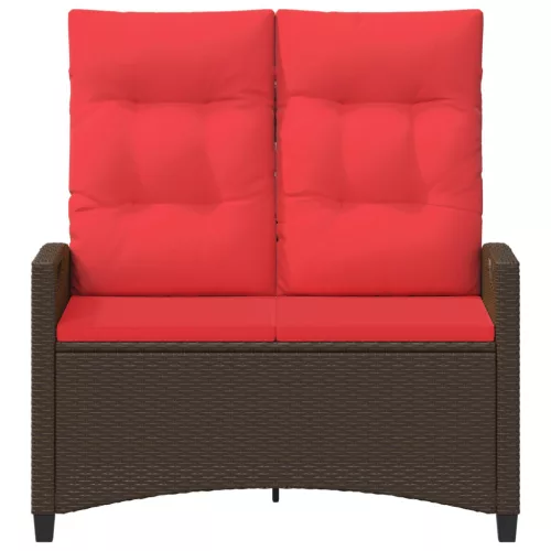  Kerti pad Barna és Piros 105 x 60 x 112 cm Acél és poliészter