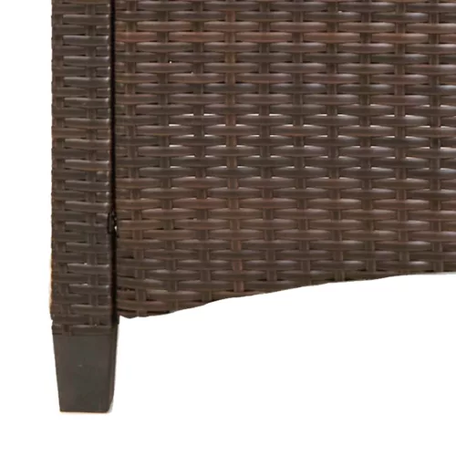  Kerti pad Barna és Piros 105 x 60 x 112 cm Acél és poliészter