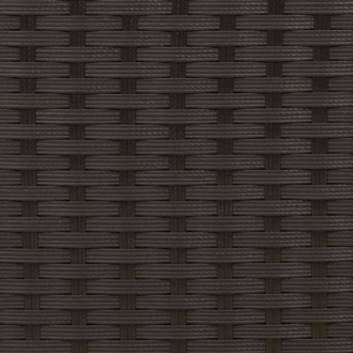  Fekvő Kerti Szék Fekete és Krém 64 x 57,5 x 112 cm polirattan