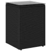  Oldal asztal Fekete 35 x 35 x 70 cm polirattan