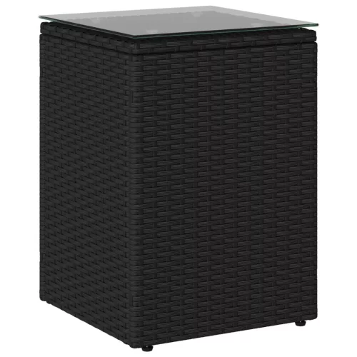  Oldal asztal Fekete 35 x 35 x 70 cm polirattan