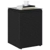 Oldal asztal Fekete 35 x 35 x 70 cm polirattan