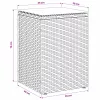  Oldal asztal Fekete 35 x 35 x 70 cm polirattan