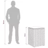  Oldal asztal Fekete 35 x 35 x 70 cm polirattan
