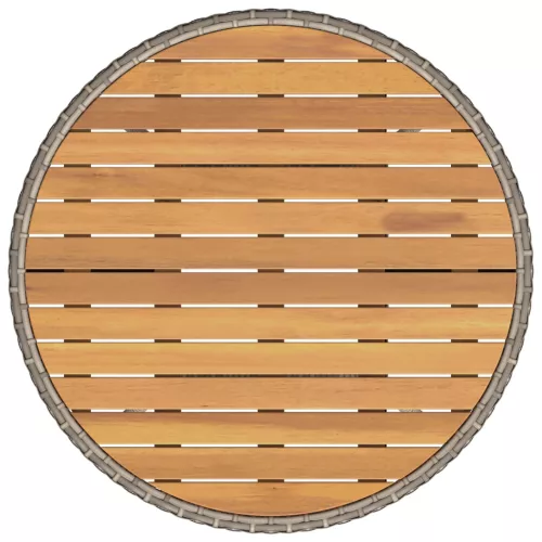  Vacsora Asztal Szürke és Akác 70 x 70 x 73 cm Tömör Akácfa