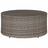  Kültéri dohányzóasztal Szürke Ø 68 x 30 cm polirattan