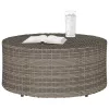 Kültéri dohányzóasztal Szürke Ø 68 x 30 cm polirattan