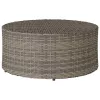  Kültéri dohányzóasztal Szürke Ø 68 x 30 cm polirattan