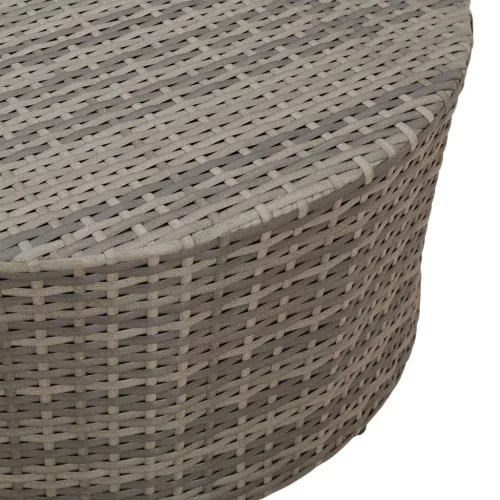  Kültéri dohányzóasztal Szürke Ø 68 x 30 cm polirattan