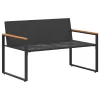  pad párnával Fekete és krémfehér 115 x 65 x 72 cm Rattan