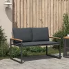  pad párnával Szürke és sötétszürke 115 x 65 x 72 cm Rattan