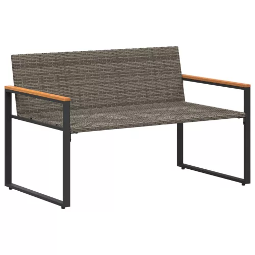  pad párnával Szürke és sötétszürke 115 x 65 x 72 cm Rattan