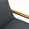  pad párnával Szürke és sötétszürke 115 x 65 x 72 cm Rattan