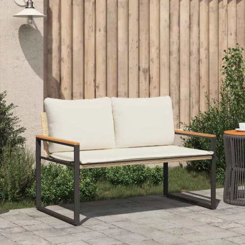 pad párnával Beige és Krémszínű 115 x 65 x 72 cm Rattan