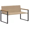 pad párnával Beige és Krémszínű 115 x 65 x 72 cm Rattan
