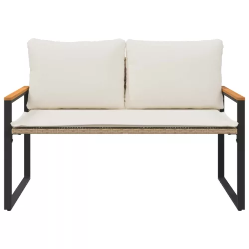  pad párnával Beige és Krémszínű 115 x 65 x 72 cm Rattan
