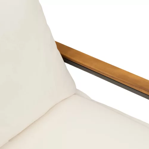  pad párnával Beige és Krémszínű 115 x 65 x 72 cm Rattan