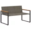 pad párnával Szürke és sötétkék 115 x 65 x 72 cm Rattan
