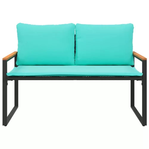  pad párnával Fekete és Türkiz 115 x 65 x 72 cm Rattan