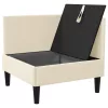  Sarok Sofa tárolóval Krémszínű Bársony
