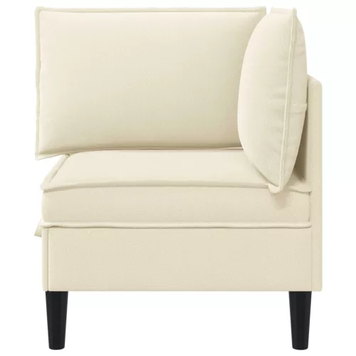  Sarok Sofa tárolóval Krémszínű Bársony