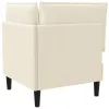  Sarok Sofa tárolóval Krémszínű Bársony