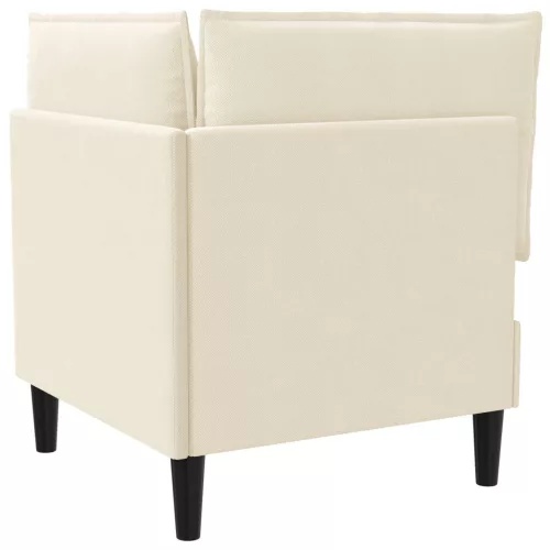  Sarok Sofa tárolóval Krémszínű Bársony